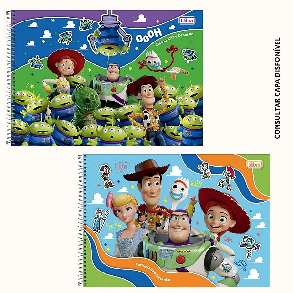 CADERNO TILIBRA CARTOGRAFIA/DESENHO CAPA DURA TOY STORY 80 FOLHAS 1253-P