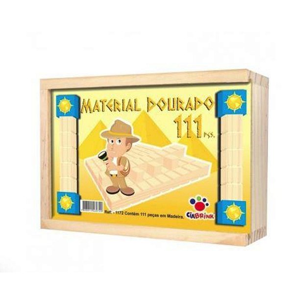 BRINQUEDO CIA BRINK MATERIAL DOURADO 111 PÇS 1278 2458-P