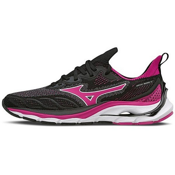 TÊNIS MIZUNO WAVE MIRAÍ 4 101001001-PTOPK RUNNING SOLADO BORRACHA FEMININO