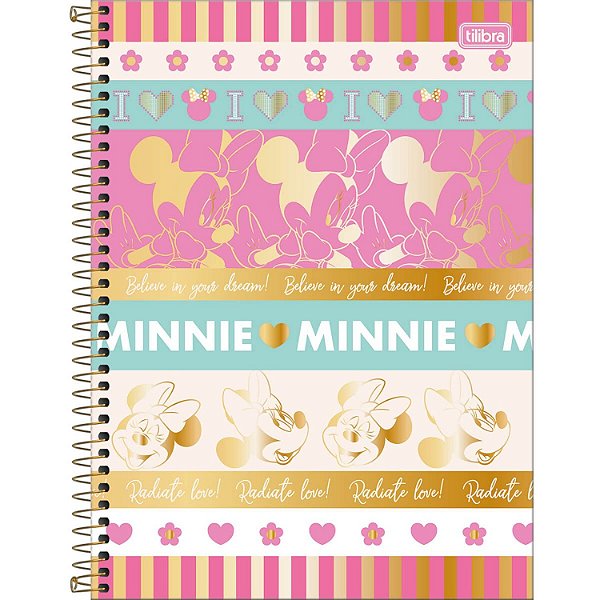 CADERNO TILIBRA UNIVERSITÁRIO 01 MATÉRIA CAPA DURA MINNIE 80 FOLHAS 125-P (CORES SORTIDAS)