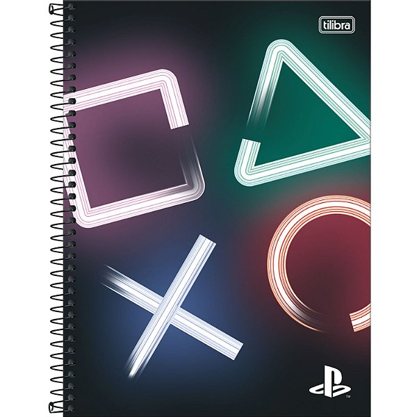 CADERNO TILIBRA UNIVERSITÁRIO 10 MATÉRIAS CAPA DURA PLAYSTATION 160 FOLHAS 907-P