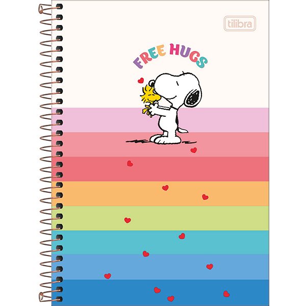 CADERNO TILIBRA ESPIRAL CAPA DURA 1/4 (P) SNOOPY 80 FOLHAS 3561-P (CORES SORTIDAS)