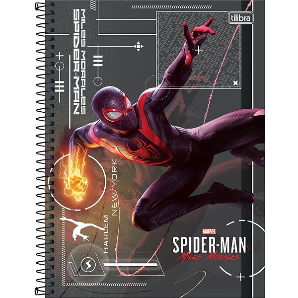 CADERNO TILIBRA UNIVERSITÁRIO 01 MATÉRIA CAPA DURA SPIDERMAN GAME 80 FOLHAS 94248-P