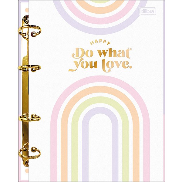 CADERNO TILIBRA UNIVERSITÁRIO ARGOLADO HAPPY COLEGIAL 160 FOLHAS 170827-P (CORES SORTIDAS)