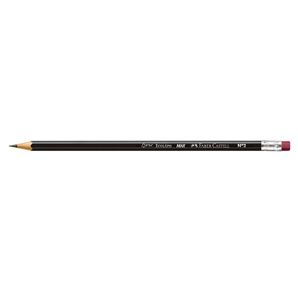 LÁPIS FABER GRAFITE MAX Nº2 R.1205SM/B COM BORRACHA 4937-P