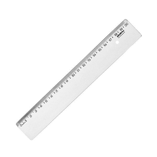 RÉGUA WALEU 20 CM PLÁSTICA NEWLINE 1027000 237618-P