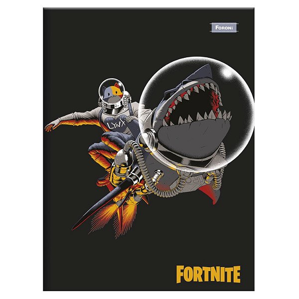 CADERNO FORONI BROCHURÃO CAPA DURA FORTNITE 80 FOLHAS 2019-P (CORES SORTIDAS)