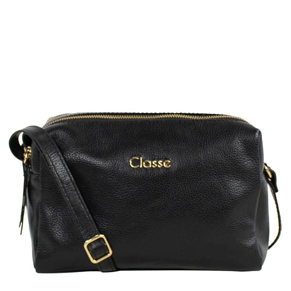 BOLSA CLASSE TRANSVERSAL 2870-1I COURO 2 ZÍPER FEMININA