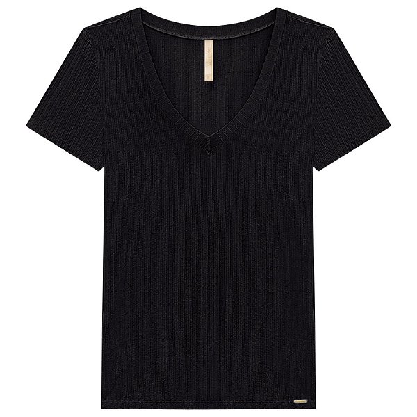 BLUSA LUNENDER MANGA CURTA 390 MALHA CANELADA 156