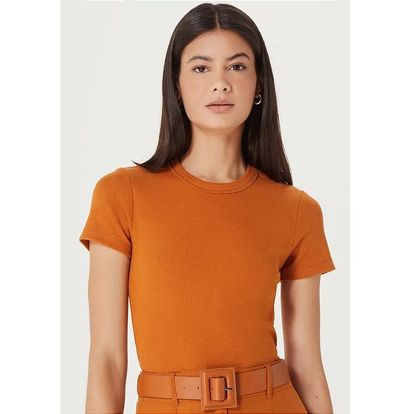 BLUSA HERING MANGA CURTA 4F8LYUF MALHA CANELADA