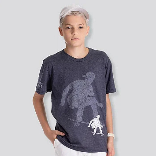 CAMISETA RANDA MUNDU MANGA CURTA 9523 COMFORT ALGODÃO SILKADA MASCULINA INFANTIL