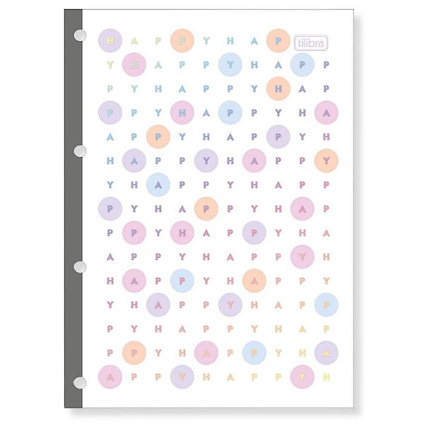 PAPEL TILIBRA BLOCO FICHARIO 4 FUROS HAPPY 256262-P
