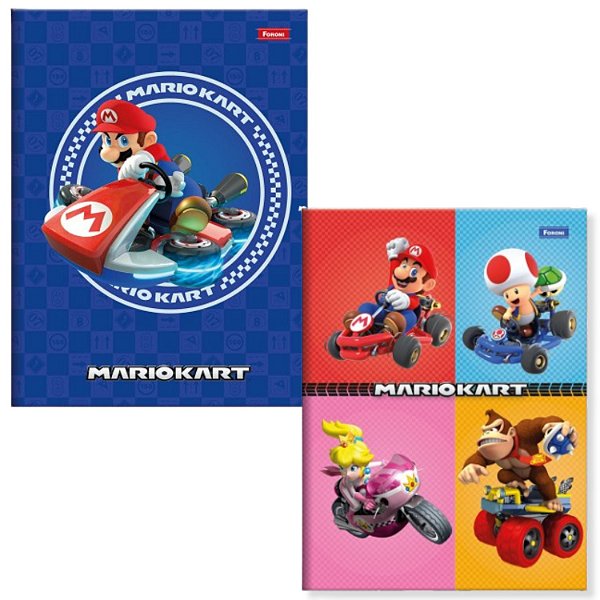 CADERNO FORONI BROCHURA CAPA DURA 1/4 SUPER MARIO  1536-P (CORES SORTIDAS)