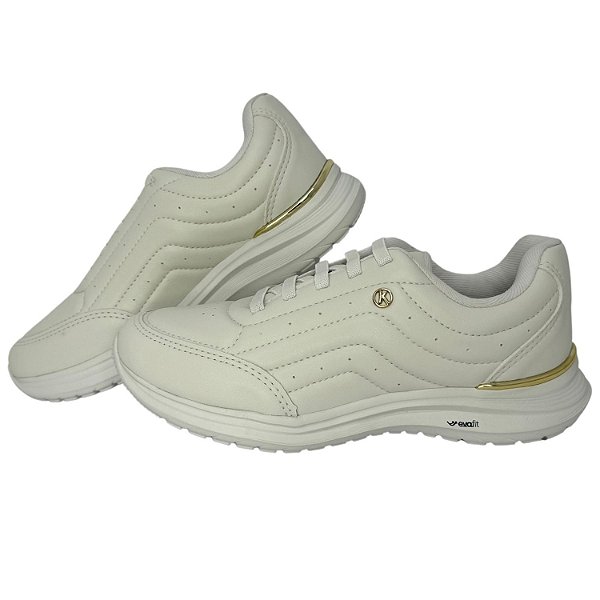 TÊNIS KOLOSH CASUAL COM CADARÇO OFFWHITE FEMININO