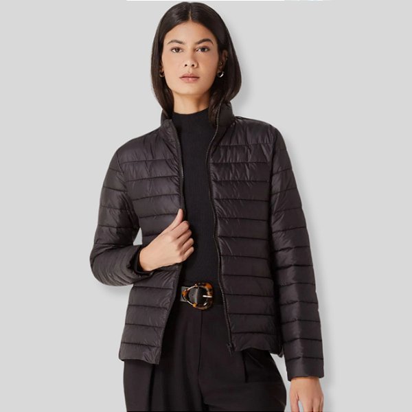 JAQUETA HERING POLIESTER SEM CAPUZ PUFFER FEMININA
