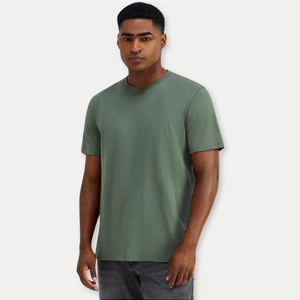 CAMISETA HERING MC COMFORT WORD VERDE CARECA MASCULINA