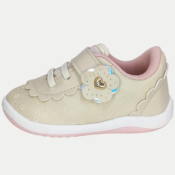 TÊNIS KIDY COLORS CASUAL MARFIM FEMININO INFANTIL