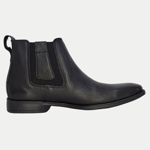 BOTA ANATOMIC GEL BOTINA COURO COMFORT PRETO MASCULINA