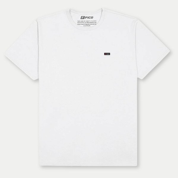 CAMISETA FICO MC COMFORT ALGODÃO BRANCA MASCULINA