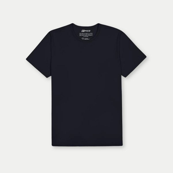 CAMISETA FICO MC COMFORT ALGODÃO LISA PRETA MASCULINA