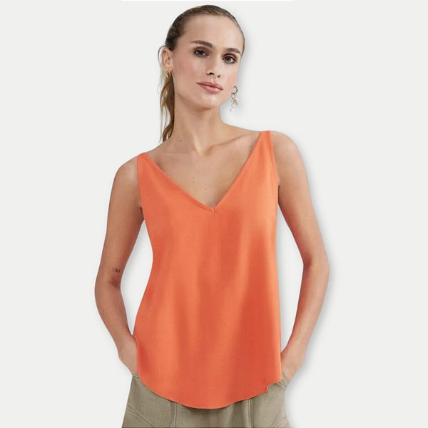 BLUSA HERING REGATA VISCOSE LARANJA FEMININA