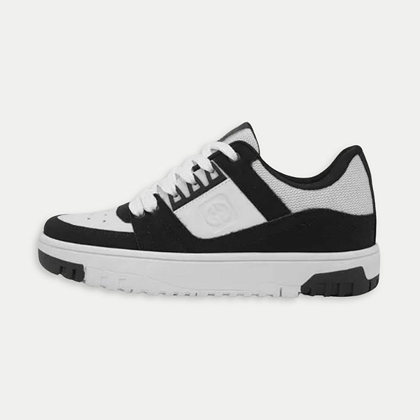 TÊNIS OLLIE CASUAL ROCKY SINTETICO PRETO E BRANCO MASCULINO