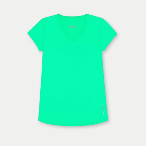 BLUSA GRAPHENE MC POLIAMIDA FITNESS VERDE FEMININA