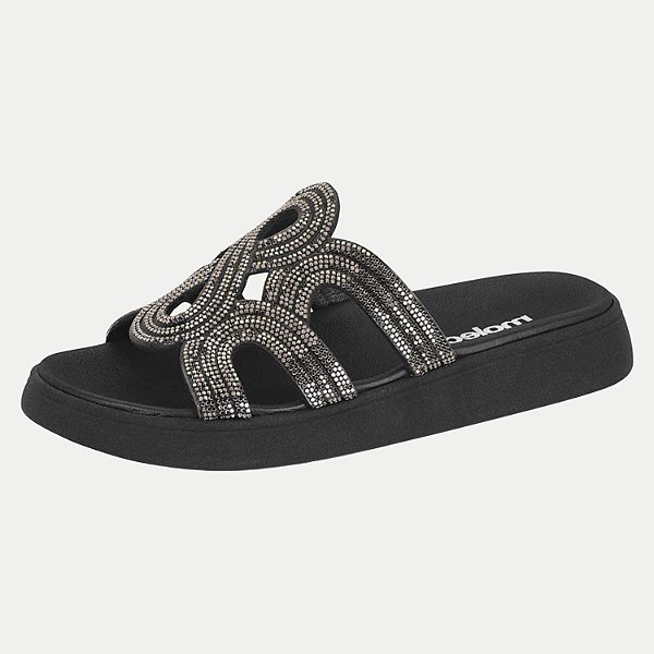 TAMANCO MOLECA ANABELA BAIXO PRETO FEMININO