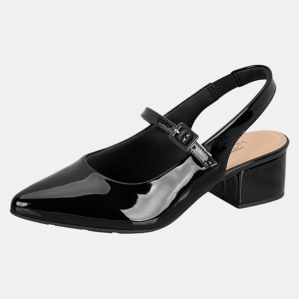 SAPATO MODARE SALTO MÉDIO CHANEL PRETO FEMININO
