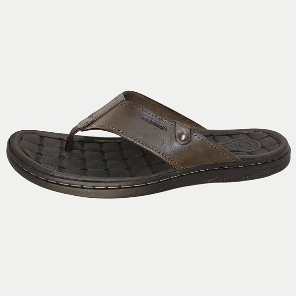 CHINELO PEGADA DEDO CASUAL TIRAS DE COURO MASCULINO
