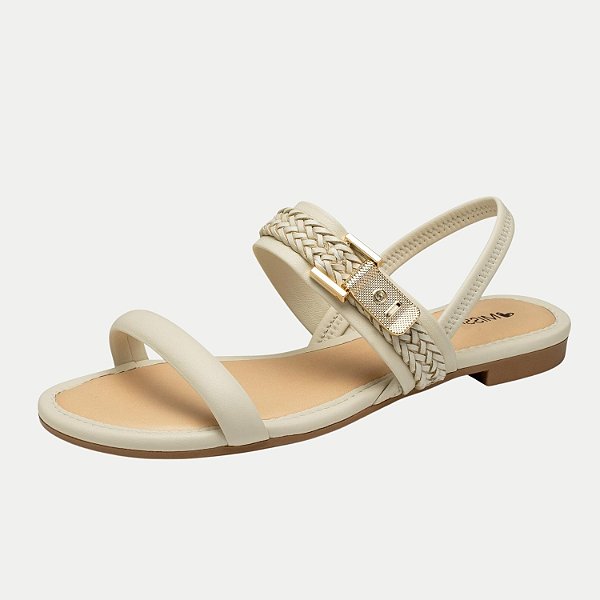 SANDALIA MISSISSIPI RASTEIRA OFF WHITE FEMININA