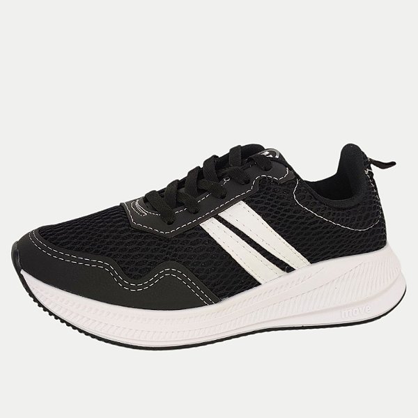 TÊNIS MOLEKINHO RUNNING COM CADARÇO PRETO MASCULINO INFANTIL