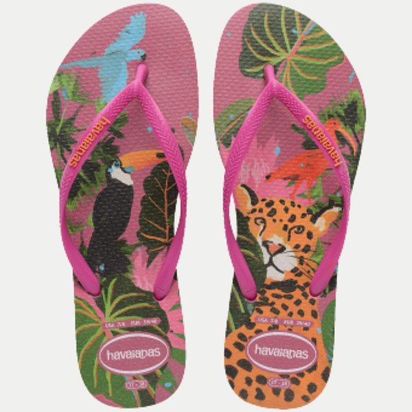 CHINELO HAVAIANAS SLIM SUMMER BLISS ROSA DEDO FEMININO ADULTO