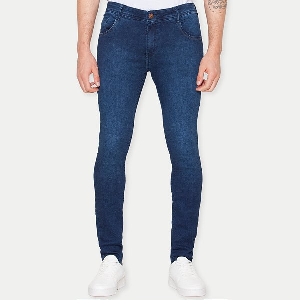 CALÇA PITT JEANS COM ELASTANO SKINY MASCULINA ADULTO