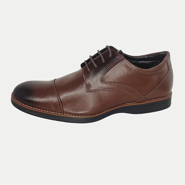 SAPATO BERTELLI COM CADARÇO MARROM SINTETICO MASCULINO ADULTO