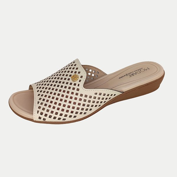 TAMANCO MODARE ANABELA BAIXO CREME FEMININO ADULTO