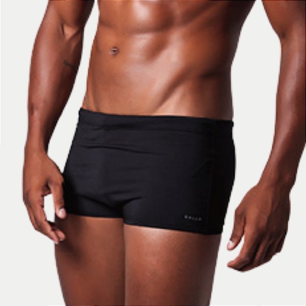 SUNGA SALLO POLIAMIDA BOXER PRETA LISA  MASCULINO ADULTO