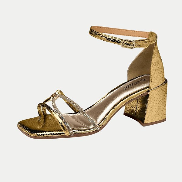 SANDALIA MISSISSIPI SALTO ALTO ACTIVE BRONZE FEMININA ADULTO