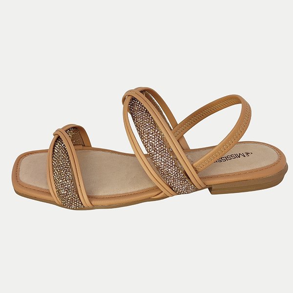 SANDALIA MISSISSIPI RASTEIRA MARROM FEMININA ADULTO