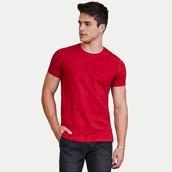CAMISETA PACO MANGA CURTA SLIM ALGODÃO COM ELASTANO MASCULINO ADULTO