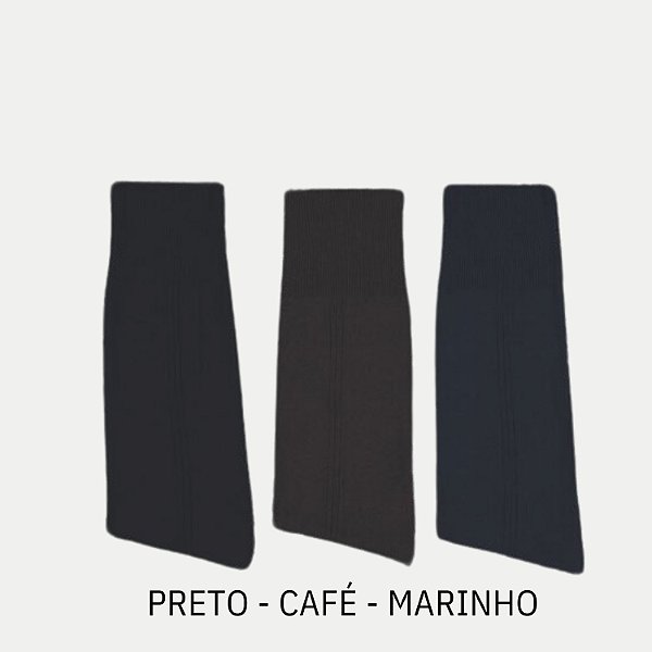 MEIA TRIFIL SOCIAL CANO LONGO KIT COM 3 POLIAMIDA MASCULINO ADULTO