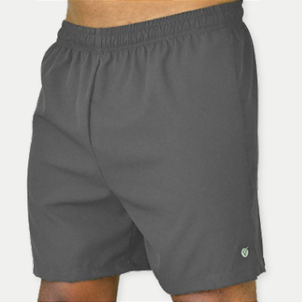SHORT VOLEIO POLIESTER COM ELASTANO CHUMBO FITNES MASCULINO ADULTO