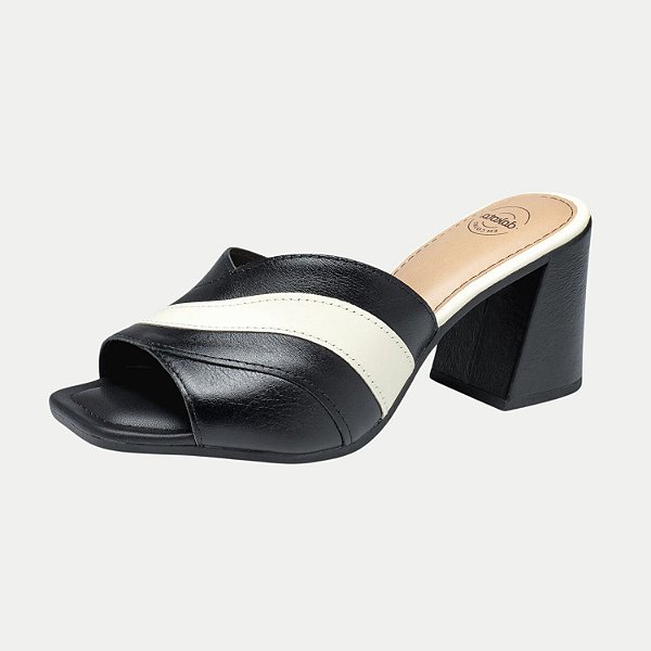 TAMANCO DAKOTA SALTO ALTO ACTIVE PRETO E BRANCO FEMININO ADULTA