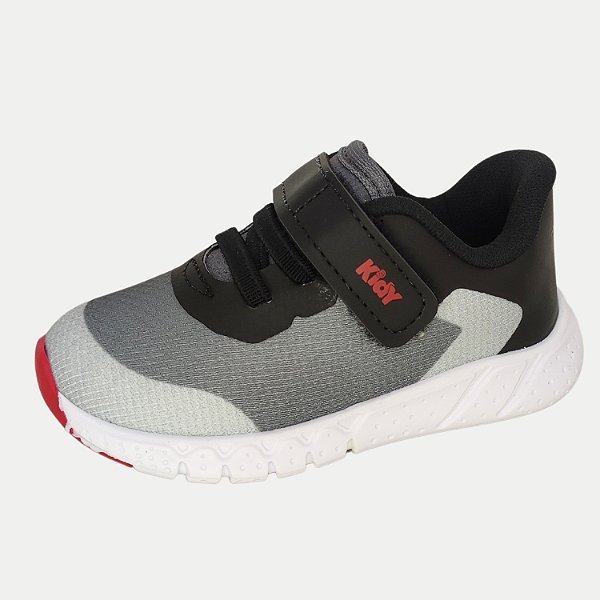 TÊNIS KIDY EQUILIBRIO RUNNING PRETO COM CINZA MASCULINO INFANTIL