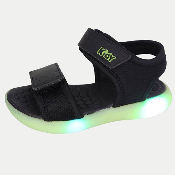 SANDALIA KIDY FLEX LIGHT PAPETE PRETO  MASCULINA INFANTIL