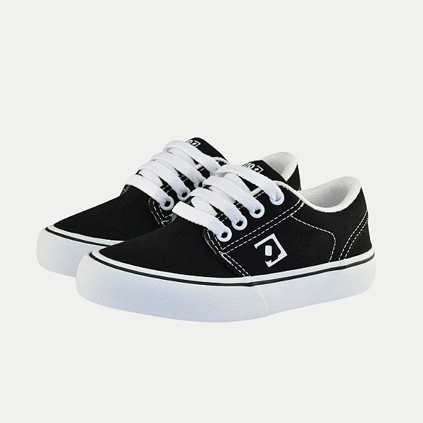 TÊNIS QIX SKATE COMBAT 3 LONA PRETO E BRANCO MASCULINO ADULTO