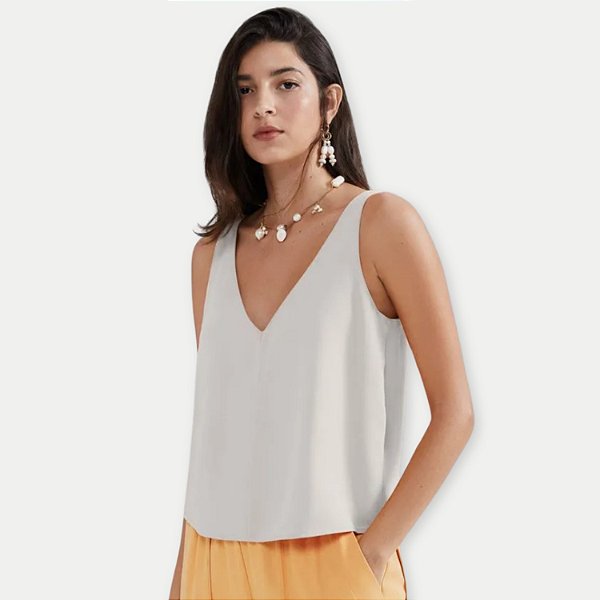 BLUSA HERING REGATA VISCOSE FEMININA OFF WHITE FEMININA ADULTA