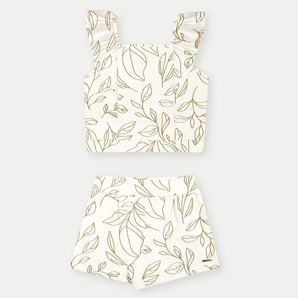 CONJ. VERÃO ALAKAZOO SHORT E BLUSA MC MALHA FEMININO
