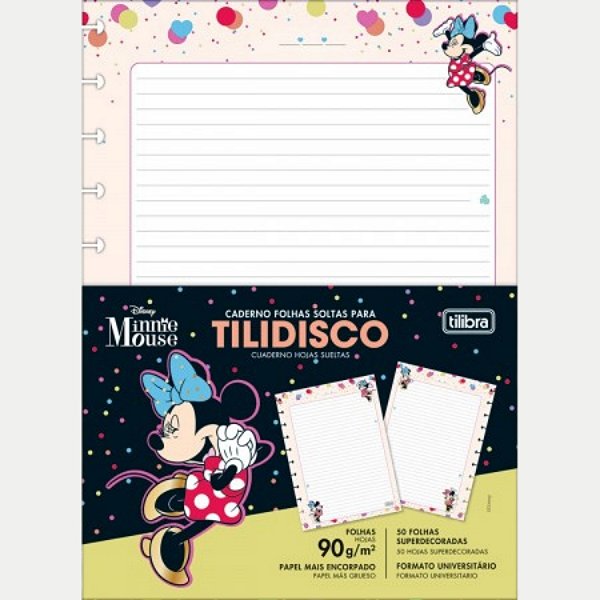 PAPEL TILIBRA BLOCO REFIL PARA TILIDISCO MINNIE 27157-P