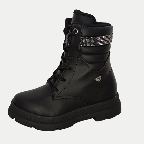 BOTA KIDY COTURNO  STYLE PRETA FEMININA INFANTIL